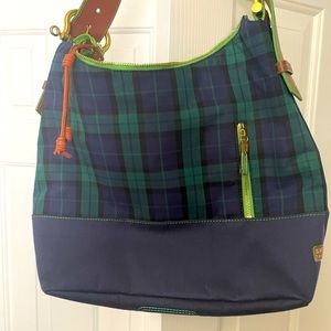 SPERRY HANDBAG/ Blue and green plaid